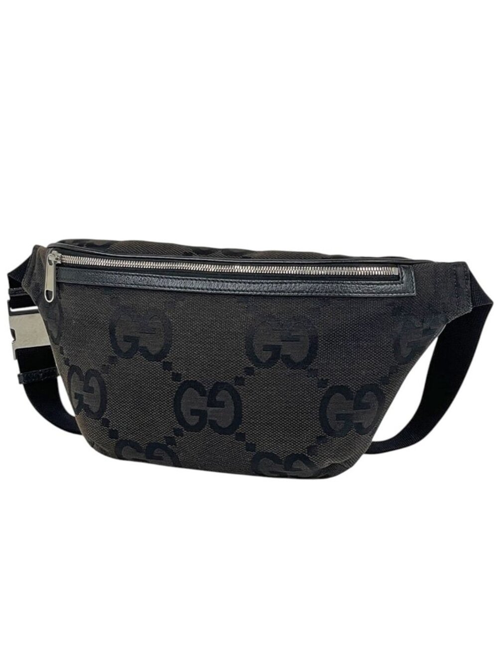 Gucci Belt Bag Jumbo GG Bag Canvas Black